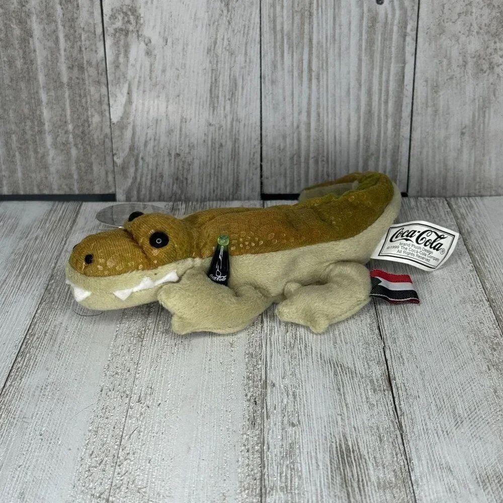 Vintage Coca-Cola Stuffed Beanie Crocodile CRUNCH SUDAN 1999